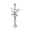 UNIDAD MARIPOSA COLGANTE DE CUBIC CURVO PIERCING