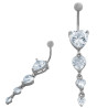 UNIDAD CORAZON COLGANTE DE CUBIC CURVO PIERCING