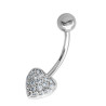 CORAZON LLUVIA DE CUBIC OMBLIGO ACERO QUIRURGICO PIERCING