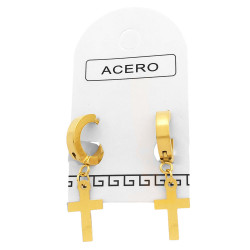 DORADO PAR BISAGRA C/ CRUZ RECTA ACERO QUIRURGICO ARO