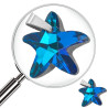 AZUL TORNASOLADO ESTRELLA MAR FACETADO DIJE