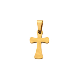 DORADO MINI CRUZ LISA CURVA 10*15MM DIJE