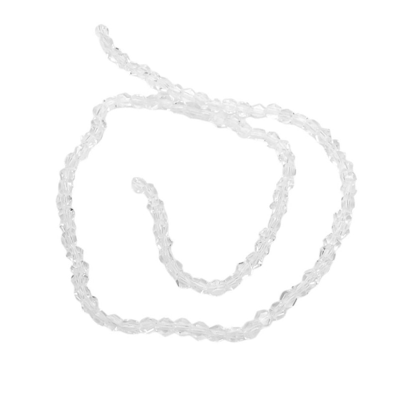 NOVEDAD 6MM HEXAGONO CRISTAL CUENTA FACETADA PERFORADA VIDRIO TIRA