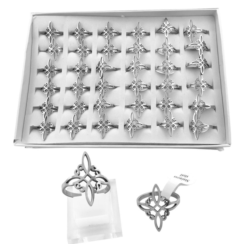 CAJA x36 23MM GRANDE NUDO DE BRUJA CALADO ANILLO