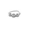 SEPTUM 8MM ARGOLLITA TRES CIRCULOS EN LINEA C/ CUBIC Y SIMIL RESORTE A LOS COSTADOS DE NARIZ U OREJA PIERCING