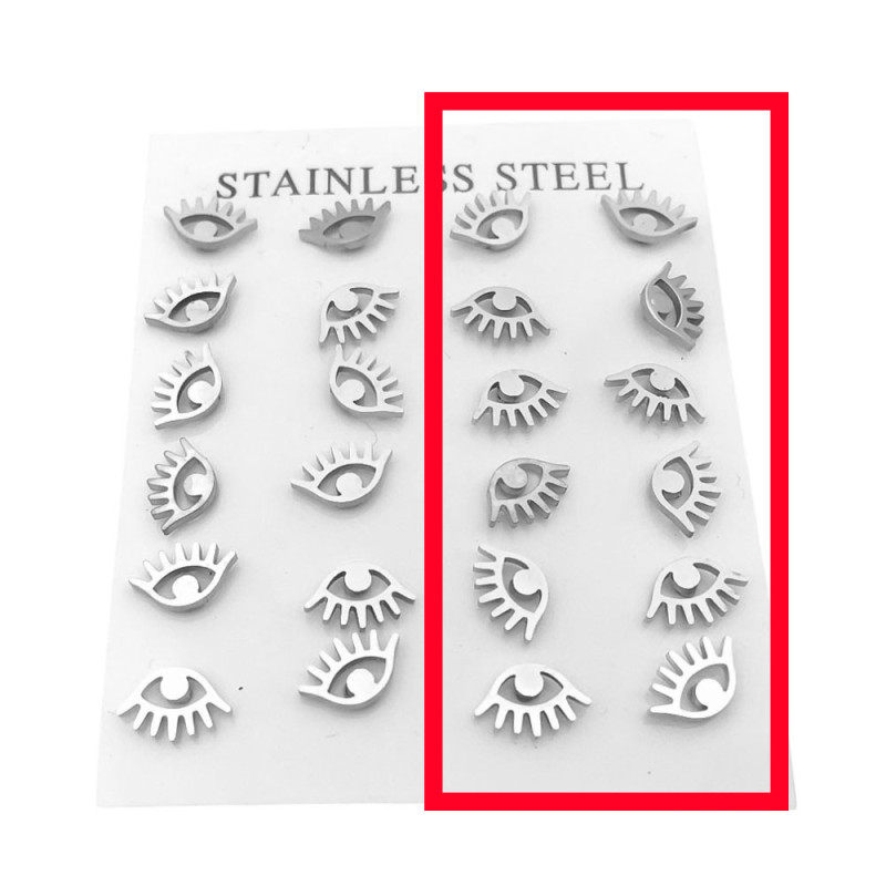 MEDIO BLISTER X6 PARES OJO MINI ARO