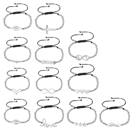 NEGRO 3 NO A ELECCION MOTIVOS VARIOS REGULABLE PULSERA / TOBILLERA