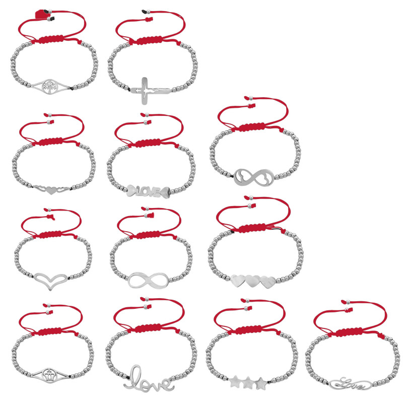 ROJO 3 NO A ELECCION MOTIVOS VARIOS REGULABLE PULSERA / TOBILLERA