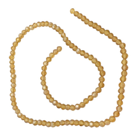 4 MM DORADO AB OSCURO TRASLUCIDO AB CUENTA DE VIDRIO FACETADA TIRA