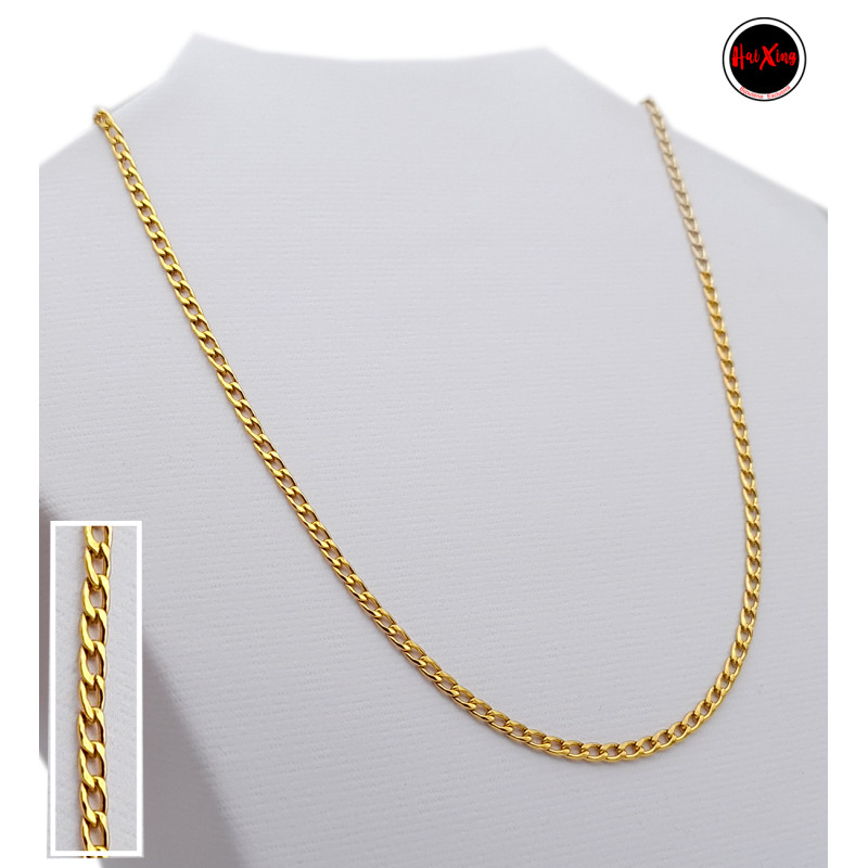 DORADO GROUMET PLANA 1.2NK (4.1MM) - 50CM ACERO CADENA