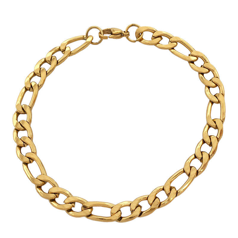 DORADO FIGARO PLANA 1.8NK (7MM APROX.) - 19CM PULSERA