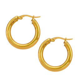 DORADO 50MM*5MM GROSOR EXTRA GRUESAS ARGOLLAS CUBANAS CIERRE ITALIANO ARO