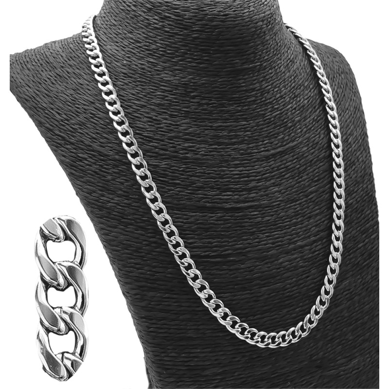 GROUMET PLANA 118NK (APROX. 7MM ANCHO)-70 CM CADENA