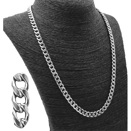 GROUMET PLANA 118NK (APROX. 7MM ANCHO)-70 CM CADENA