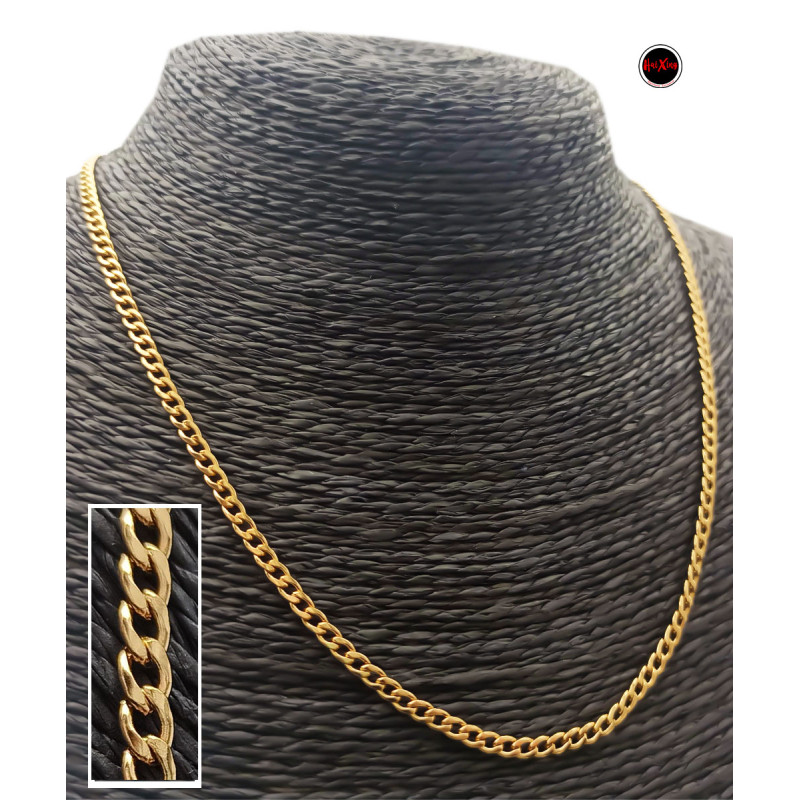 DORADO GROUMET PLANA 0.8NK (2.5MM)-45CM CADENA