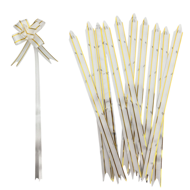 BLANCO LARGO 15*270MM PAQUETE x10 UNIDADES MOÑO DE REGALO