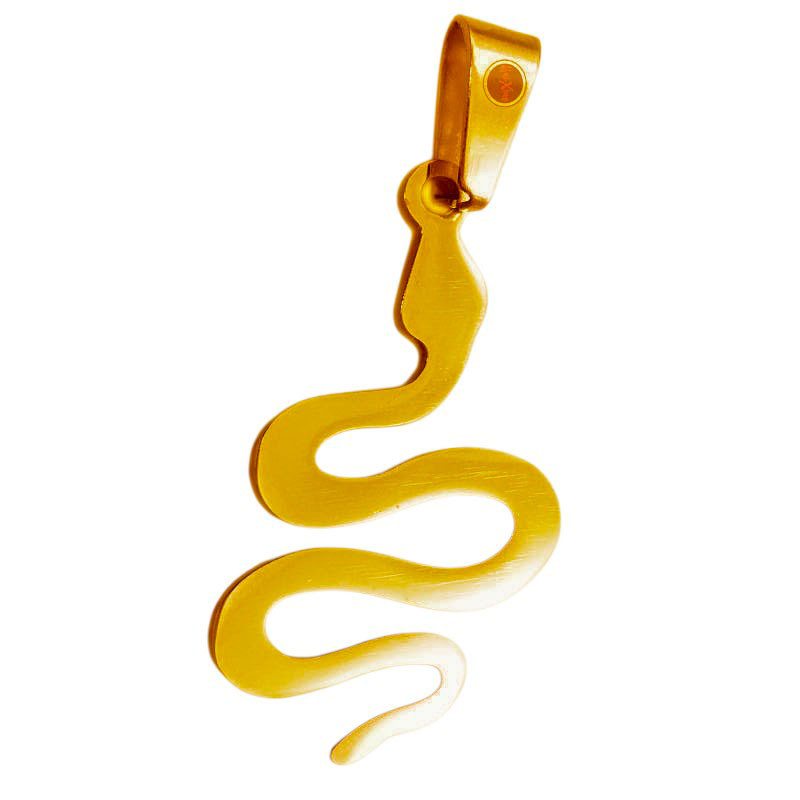 DORADO SERPIENTE LISA PLANA DIJE