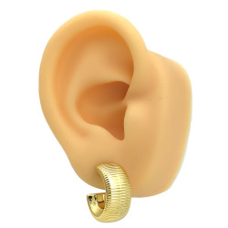 DORADO SEMI CIRCULO RAYADO C/ RELIEVE INFLADO FANTASIA FINA ARO