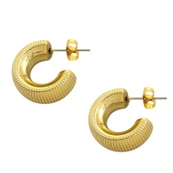 DORADO SEMI CIRCULO RAYADO C/ RELIEVE INFLADO FANTASIA FINA ARO