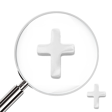 BLANCO CRUZ 9*12MM PASANTE DIJE