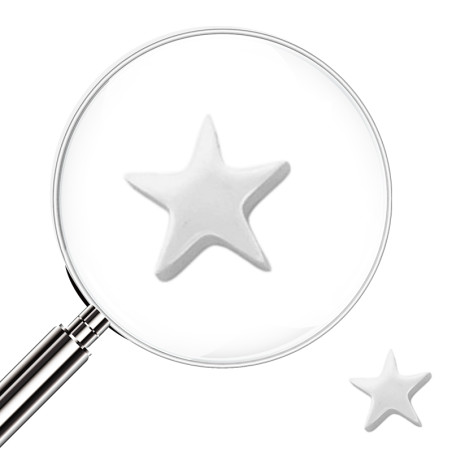 BLANCO ESTRELLA 10MM PASANTE DIJE