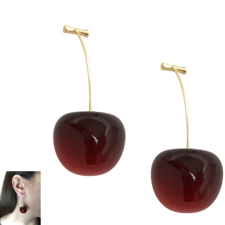 DORADO CEREZA COLGANTE ARO