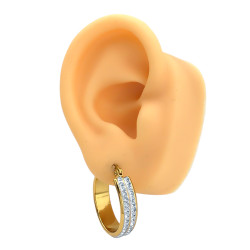 DORADO 25MM DOBLE LINEA CUBIC C/FIMO ARGOLLA ARO