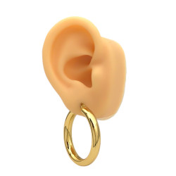 DORADO 35MM*5MM GROSOR EXTRA GRUESAS ARGOLLAS CUBANAS CIERRE ITALIANO ARO