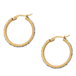 DORADO 25 MM ARGOLLA CONTORNO STRASS CRISTAL ARO