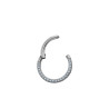 TRES CARAS C/ MICRO CUBIC EXTRA PREMIUM SEPTUM 10MM EXTERIOR ARGOLLITA DE NARIZ U OREJA SOLITARIO ARO CLICKER PIERCING