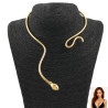 DORADO FANTASIA FINA SERPIENTE TIPO CHOKER GARGANTILLA