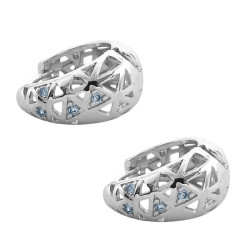 BLISTER X12 PARES TIPO CANASTA C/ STRASS BISAGRA FANTASIA FINA (BRONCE BAÑADO) ARO