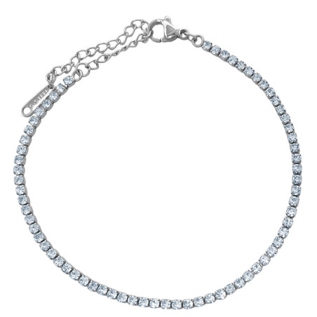 2MM LINEA DE CUBOS C/ STRASS 2MM - 18+6CM  PULSERA / TOBILLERA