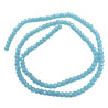 4MM CELESTE CLARO PLENO AB CUENTA FACETADA PERFORADA VIDRIO TIRA
