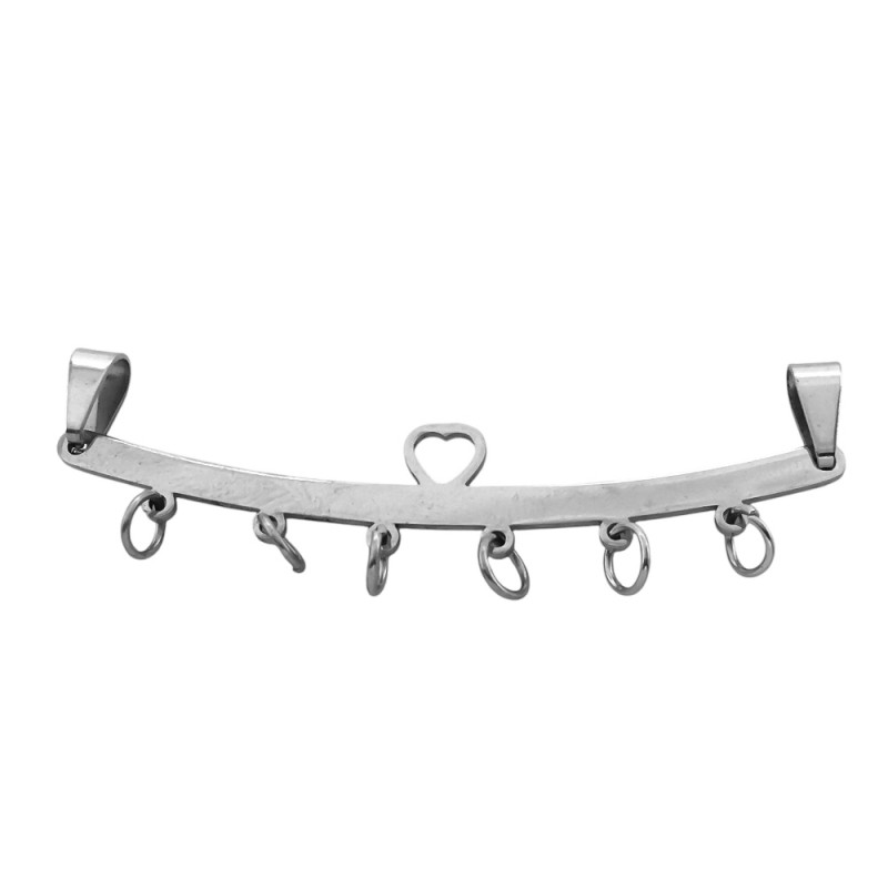 PERCHA PARA 6 DIJES C/ CORAZON CENTRAL CALADO DIJE