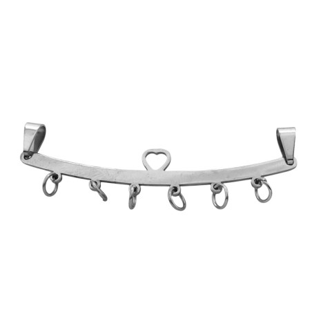 PERCHA PARA 6 DIJES C/ CORAZON CENTRAL CALADO DIJE