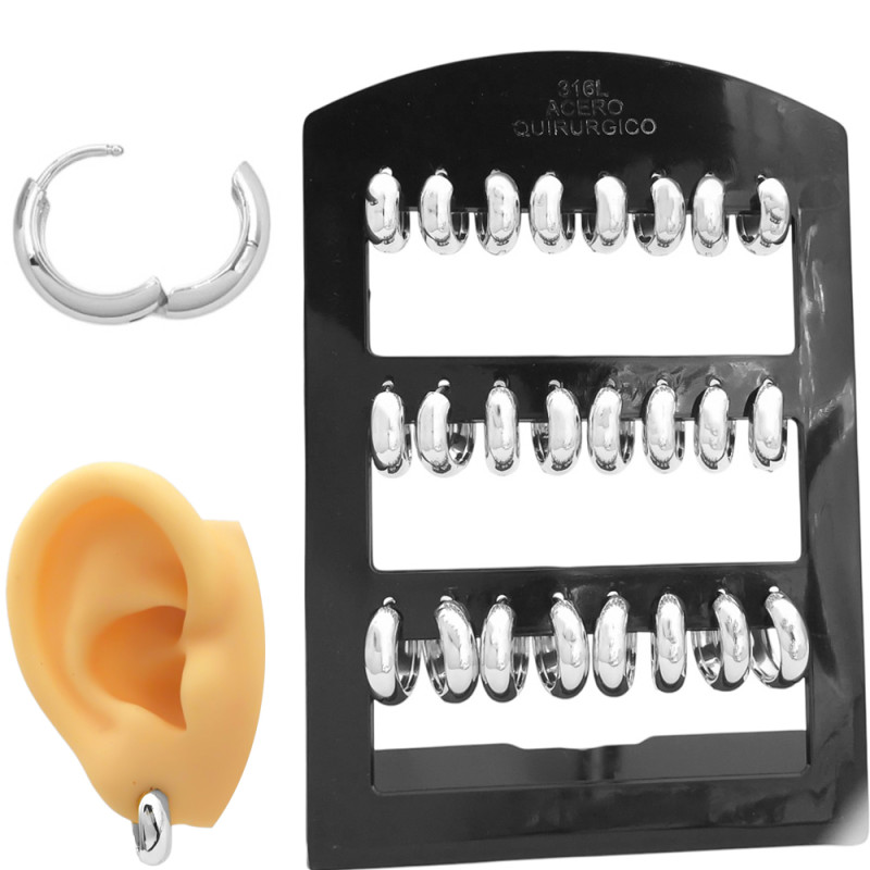 BLISTER X12 PARES 5MM HUECA BISAGRA BOMBE LIVIANA 3 MEDIDAS 13-15-17MM ARO