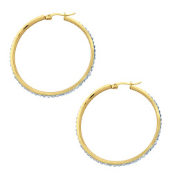 DORADO 45 MM ARGOLLA CONTORNO STRASS CRISTAL ARO