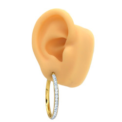 DORADO 35 MM ARGOLLA CONTORNO STRASS CRISTAL ARO