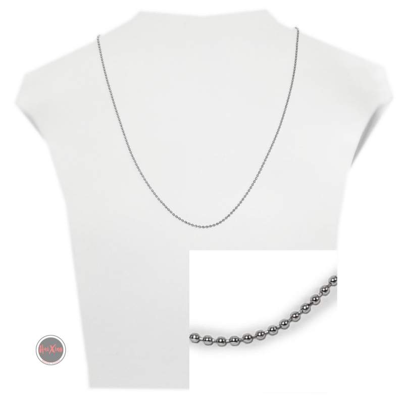 BOLITAS C/CIERRE CANOA 1.5MM-55CM CADENA