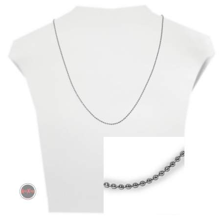 BOLITAS C/CIERRE CANOA 1.5MM-55CM CADENA