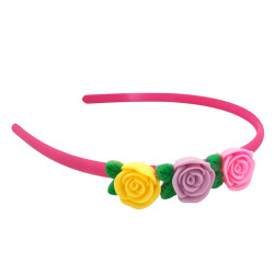 MEDIO PACK x6 SURTIDO 1 POR COLOR CON ROSAS ROCOCO MOVIBLES VINCHA