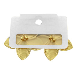 DORADO PAR FLOR GRANDE EN PUNTA RAYAS CINCO PETALOS ARO