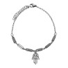 MANO DE FATIMA CALADA Y SEIS APLIQUES TIPO RESORTE 19+6CM PULSERA / TOBILLERA