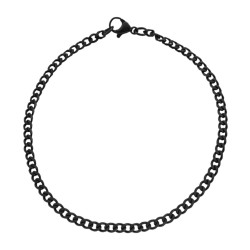 NEGRO GROUMET PLANA 0.8 (2.6MM APROX) - 20CM PULSERA A.Q. PULSERA