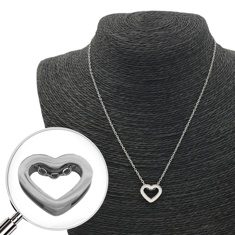 CORAZON CALADO C/ESPESOR Y ESTRIA LATERAL REGULABLE 45+5CM ACERO QUIRURGICO COLLAR