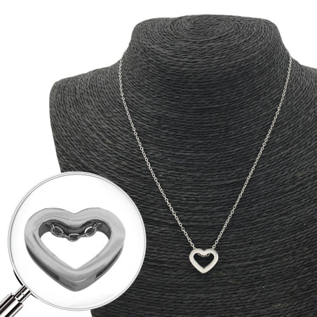 CORAZON CALADO C/ESPESOR Y ESTRIA LATERAL REGULABLE 45+5CM ACERO QUIRURGICO COLLAR