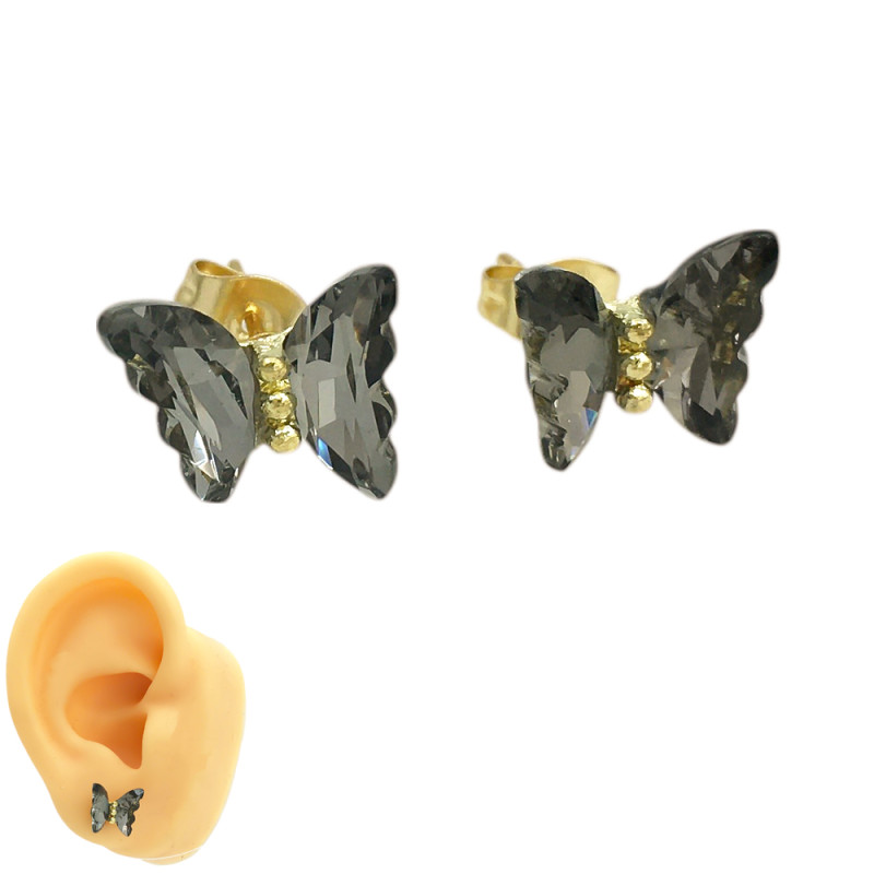 FUME CRISTAL FACETADO MARIPOSA PAR ARO