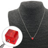 ROJO AB TORNASOLADO CUBO FACETADO 45CM COLLAR