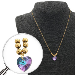 DORADO CORAZON LILA / AZUL...